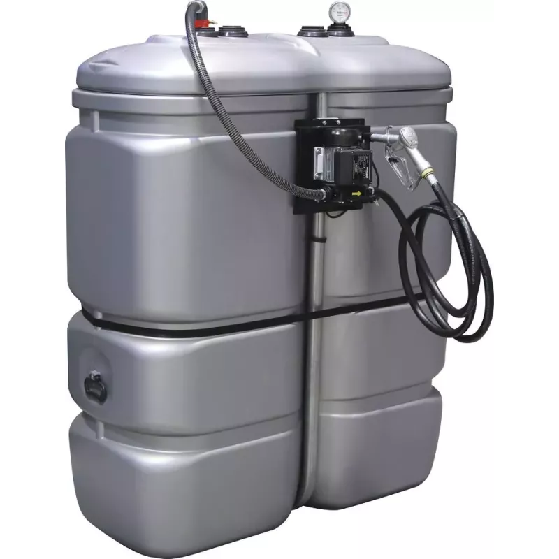 Cuve de stockage gasoil PEHD double paroi 1000L