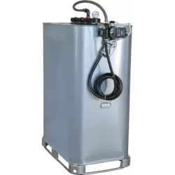 Cuve de ravitaillement gasoil galvanisée 999L double paroi avec kit pompe à gasoil 12V 56 l/min