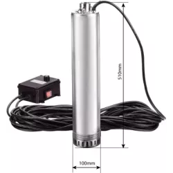 Pompe à eau immergée de puits 10 turbines diamètre 100mm 230V 900W