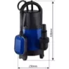 Pompe à eau immergée automatique PVC 230V 550W avec flotteur