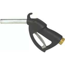 Pistolet gasoil métallique avec poignée caoutchouc 150 l/min raccord tournant femelle 1"