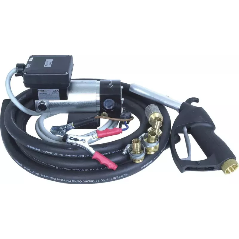 Pompe à huile électrique à engrenage 12V 4,5 l/min - en kit tuyau/pinces/pistolet