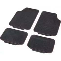 Tapis de voiture caoutchouc avec liseré - 4 pcs