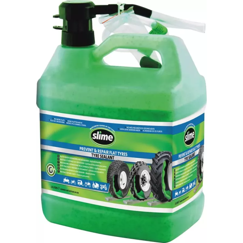 Anti-crevaison gel fluide vert - jerrican 3,8L avec pompe doseuse